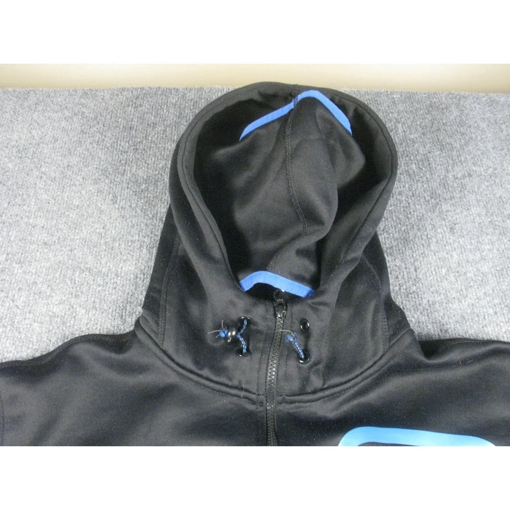 The North‎ Face Mens XL Full Zip Hoodie Jacket Black Blue Fleece Balaclava #1973